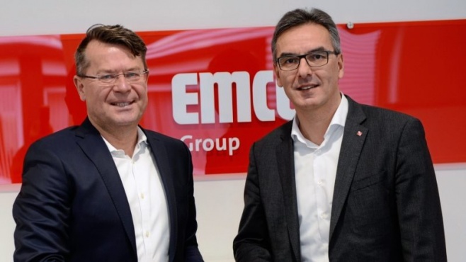 Sehen die Emco-Gruppe auch für kommende Aufgaben gut gerüstet: der Geschäftsführende Gesellschafter Christian Gnaß (links) und Geschäftsführer Daniel Sarbandi. Foto: Pertz